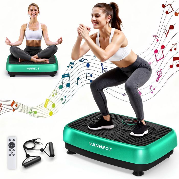 2026 Neu 3D Vibration Platform, 120 Speeds, with Remote Control and LED Screen - Massage - Integrated Bluetooth - 200kg Max