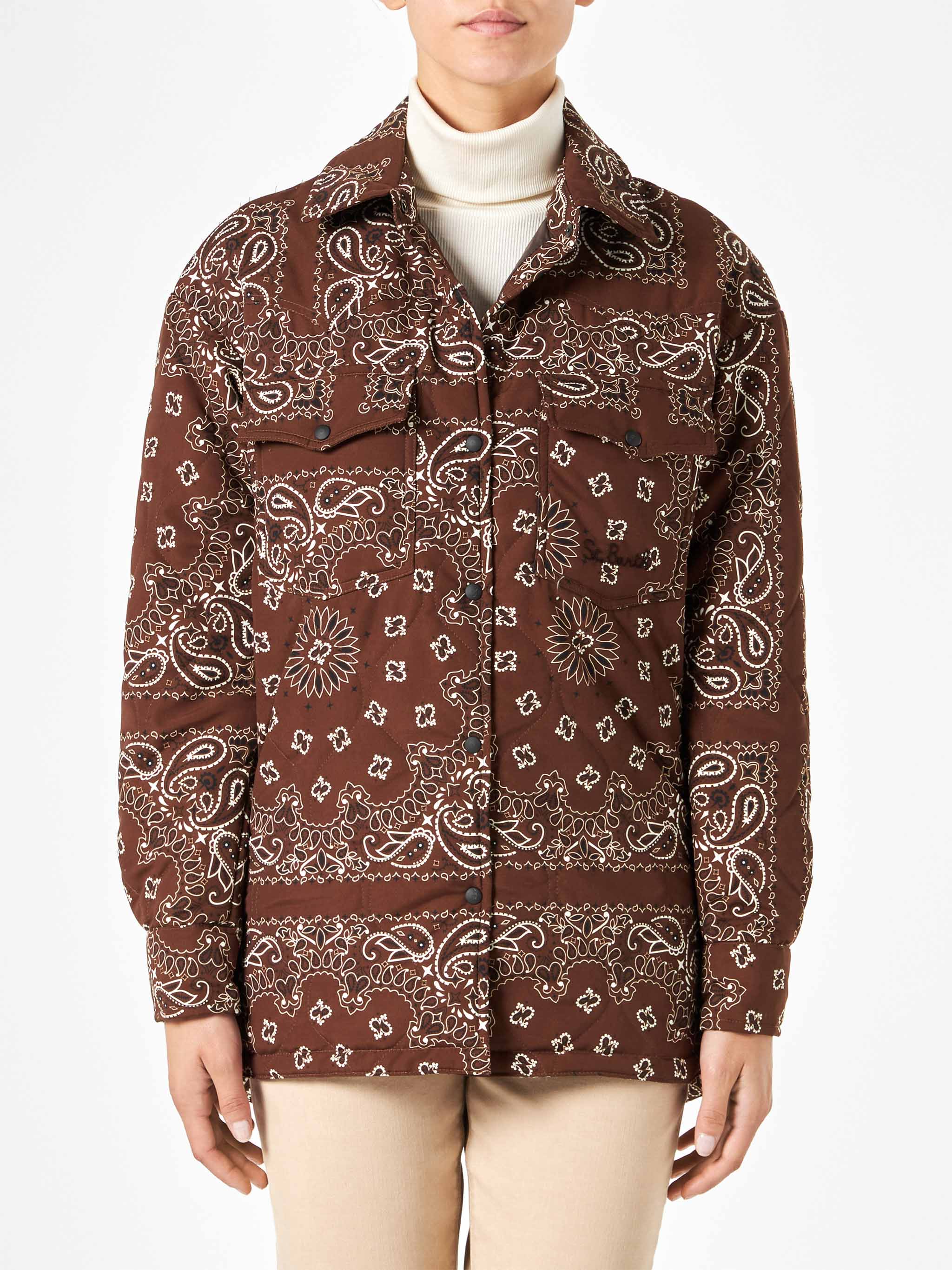 Chaqueta de mujer con estampado de pañuelo