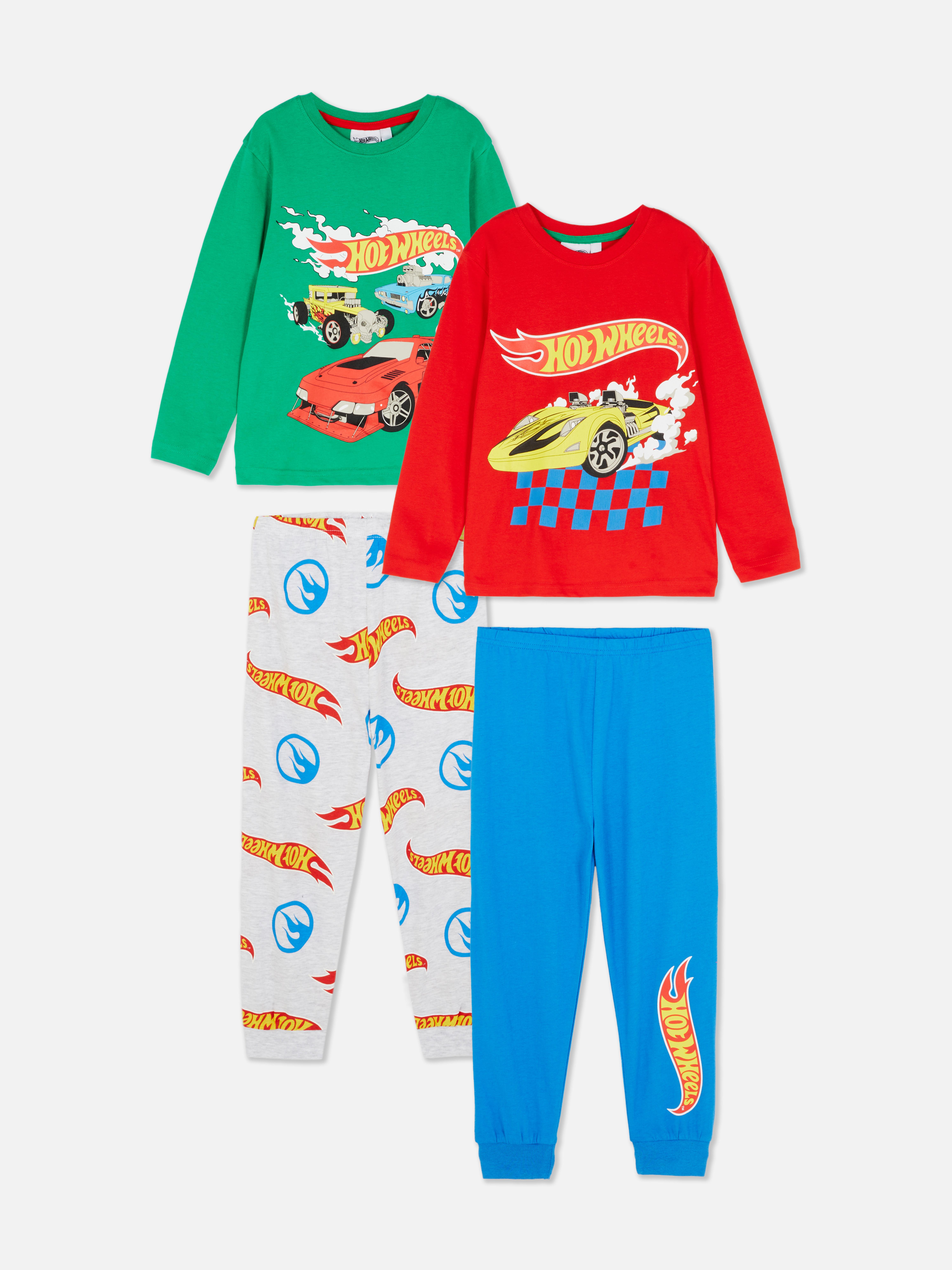 Hot Wheels Pyjama-Set mit Aufdruck, 2er-Set Ein Set aus zwei langen Pyjamas mit Hot Wheels-Aufdruck