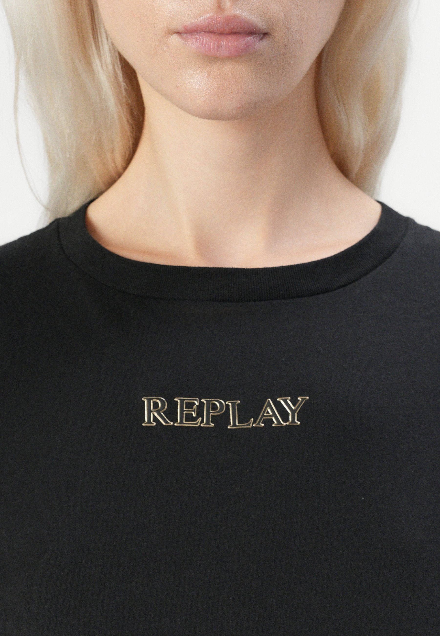 Camiseta Replay Print - preta