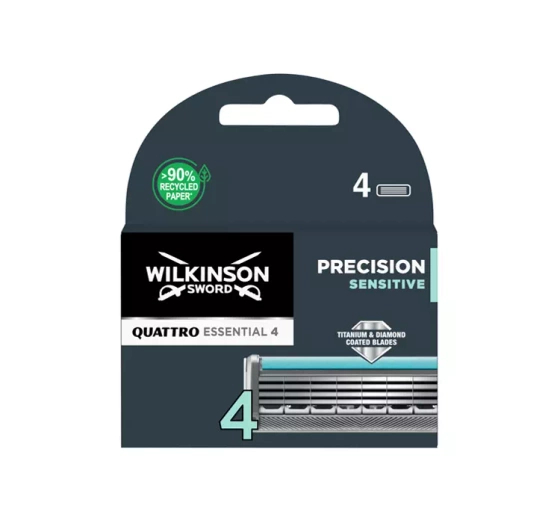 Wilkinson Sword Quattro Titanium Sensitive wkłady do maszynki do golenia dla mężczyzn 4 sztuki