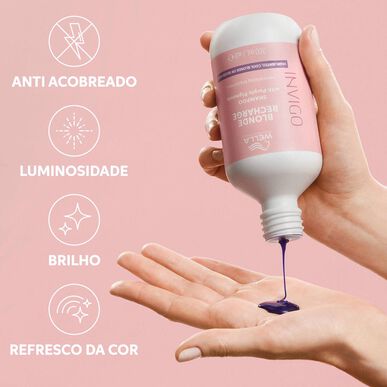Wella Professionals Invigo Blonde Recharge šampūns - violets šampūns blondiem matiem spīduma uzlabošanai
