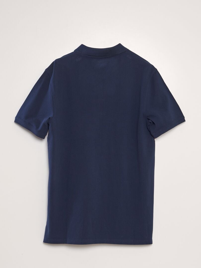 Poloshirt van katoenpiqué - ORANJE