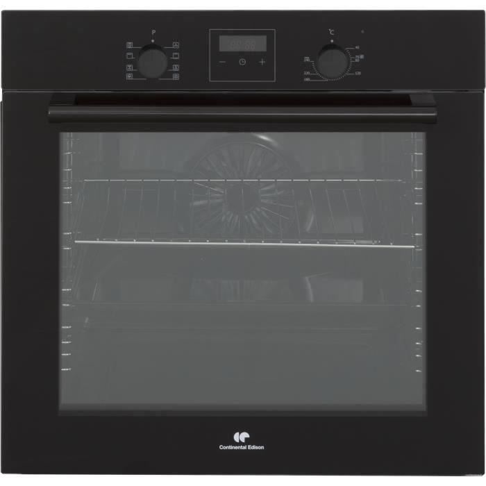 Continental Edison F80CBP Black built-in oven with catalytic cleaning and fan-assisted cooking, digital programmer - 59.5 x 59.5 x 56.6 cm