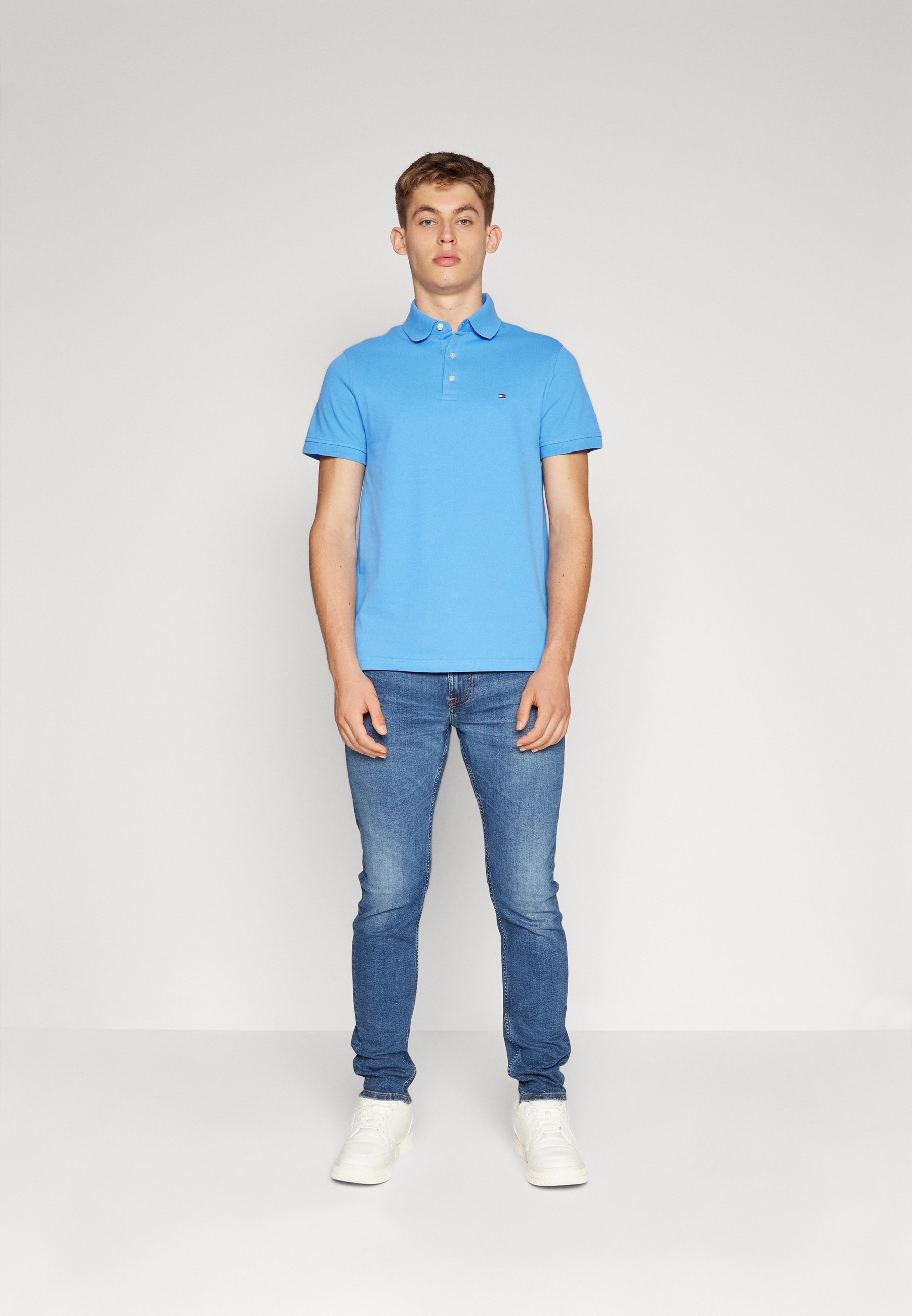 Polo Tommy Hilfiger SLIM - bleu