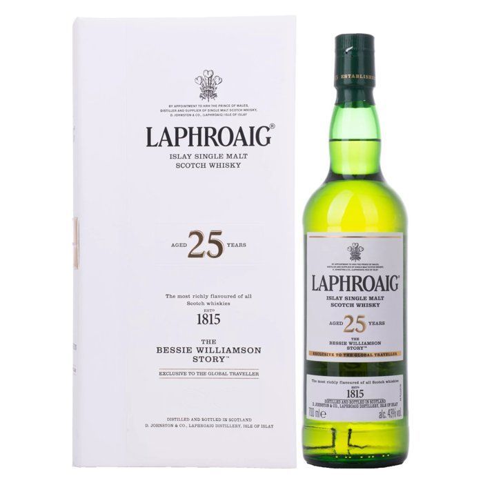 Laphroaig 25 Years Old THE BESSIE WILLIAMSON STORY Edition 2019 43% Vol. 0,7l en boîte cadeau