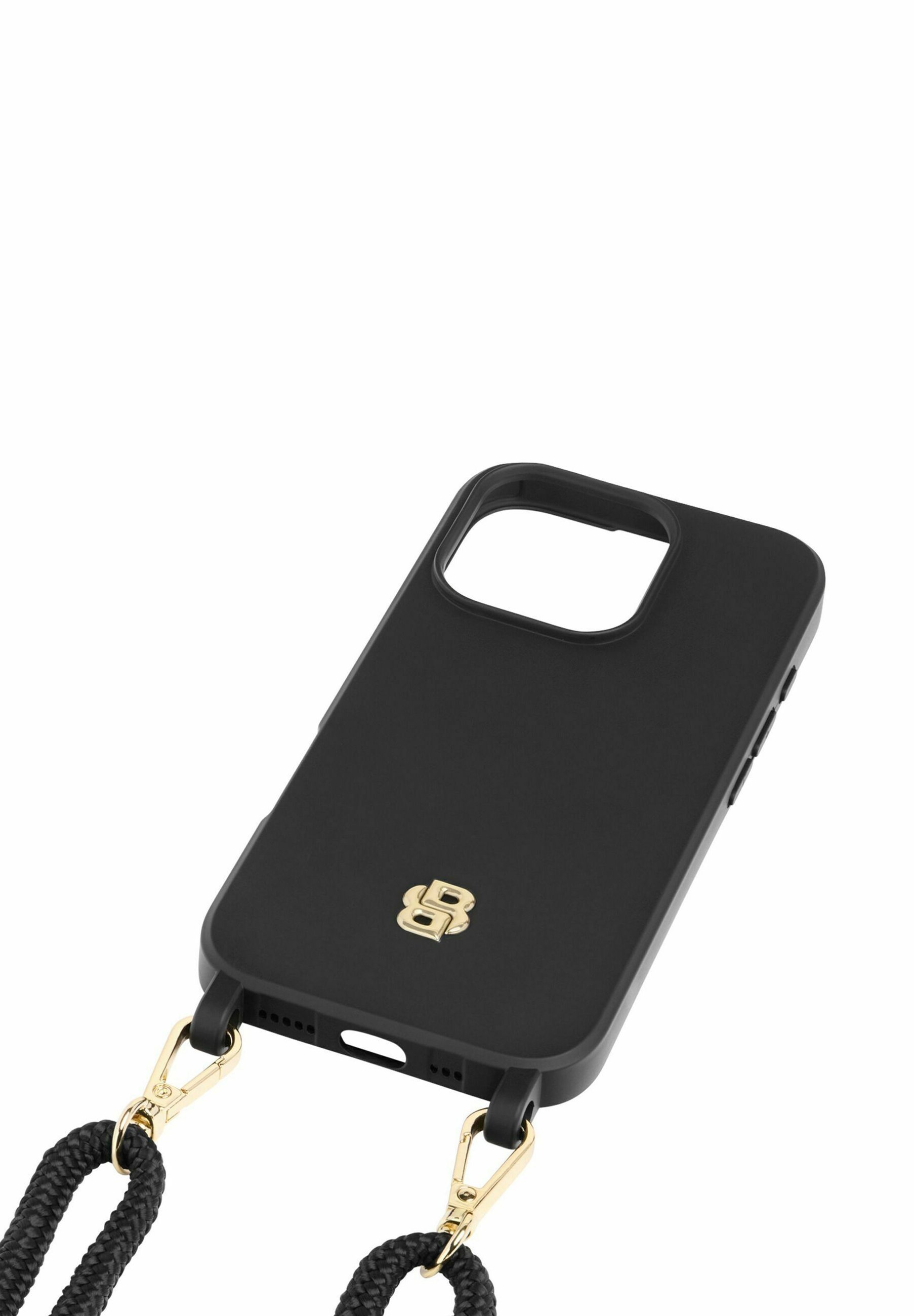 BOSS DOUBLE VOOR IPHONE 16 PRO - Telefoonhoesje - zwart/goud