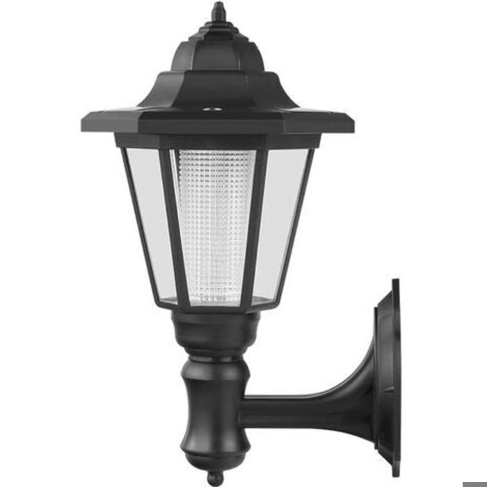 Lámpara solar LED impermeable para exteriores, foco solar, lámpara de pared IP44, 28 x 18 cm, para jardín, vallas, paredes, patio, luz cálida.