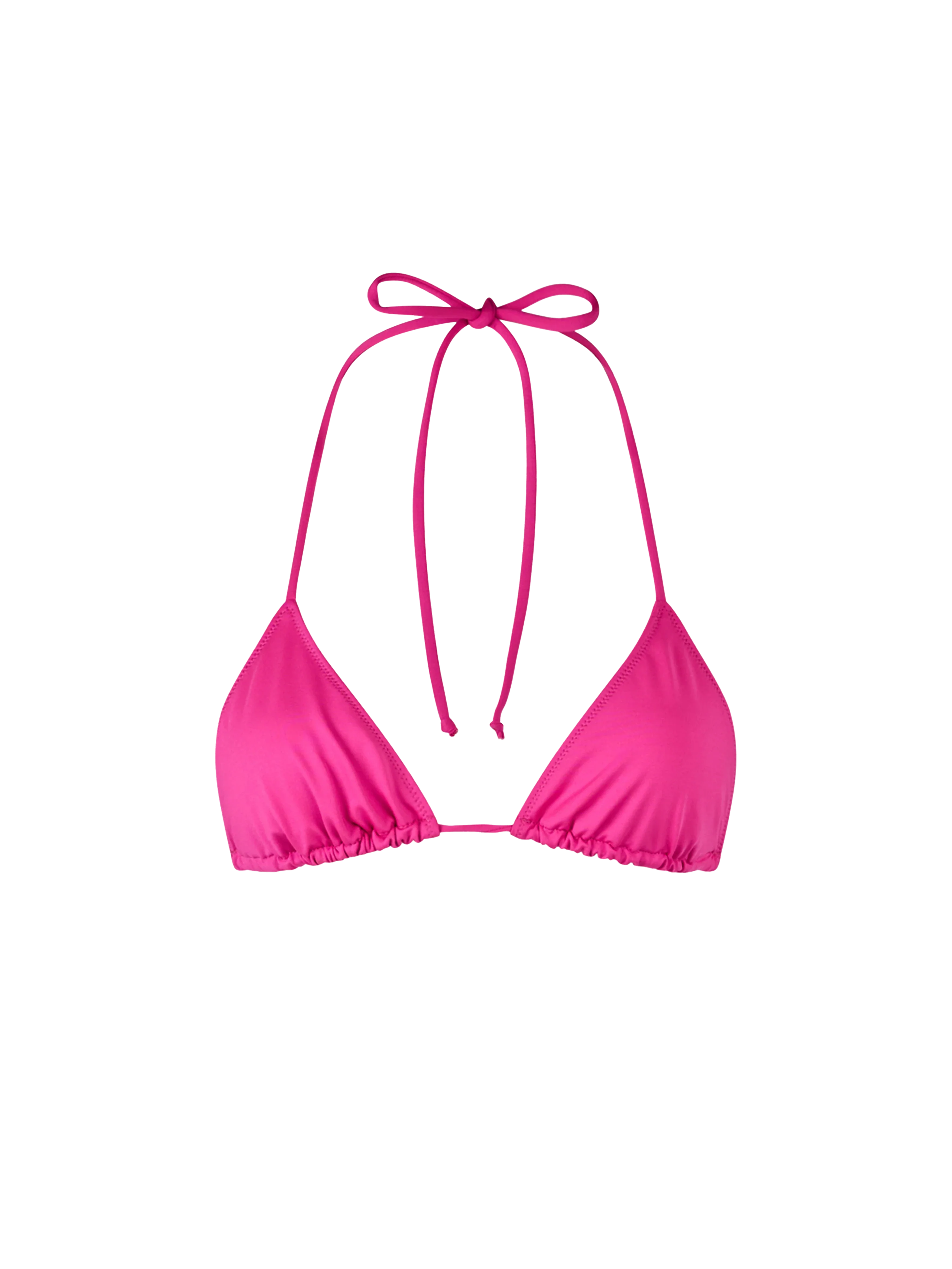 Traje de baño Leah para mujer, top triangular fucsia.