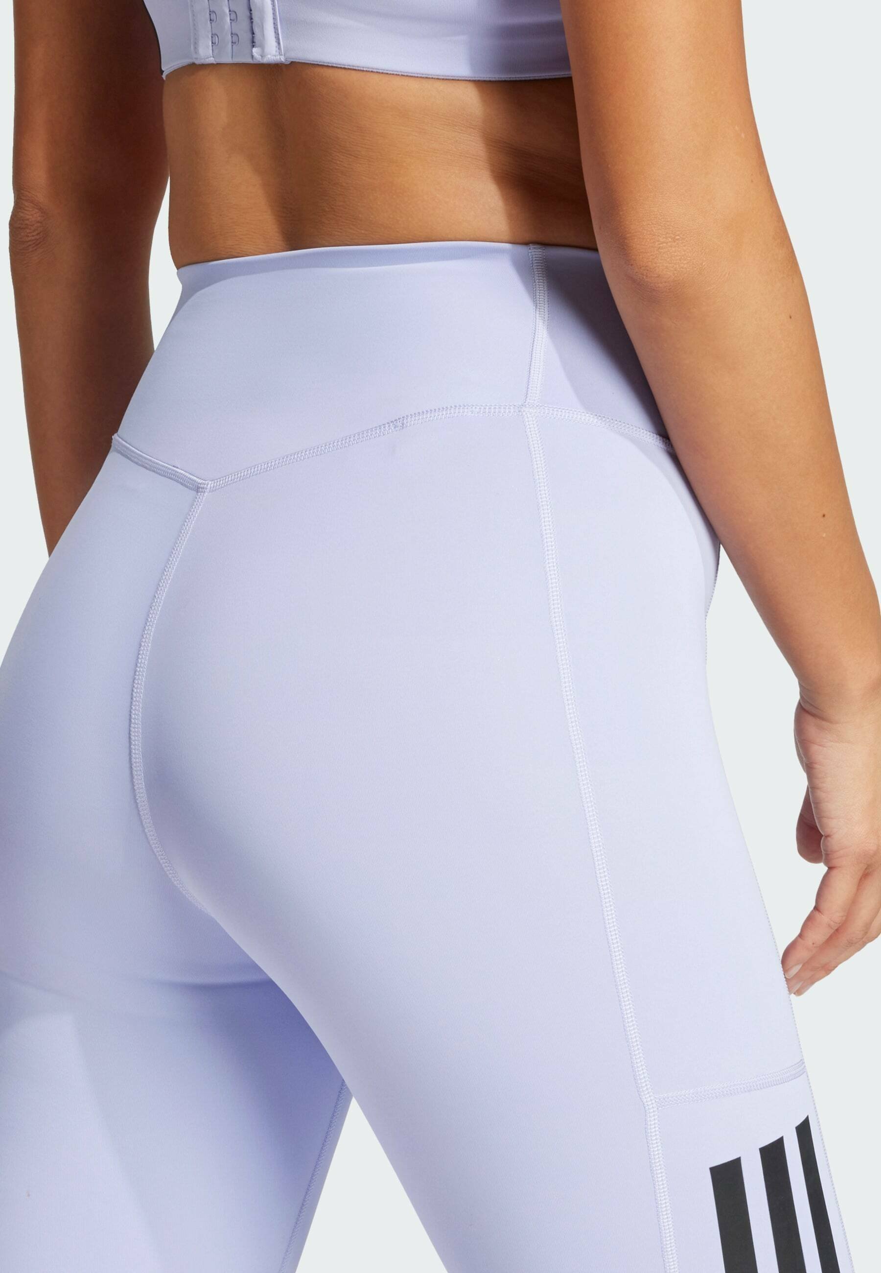 Legging long adidas Performance OPTIME 3-Stripes - teinte violette