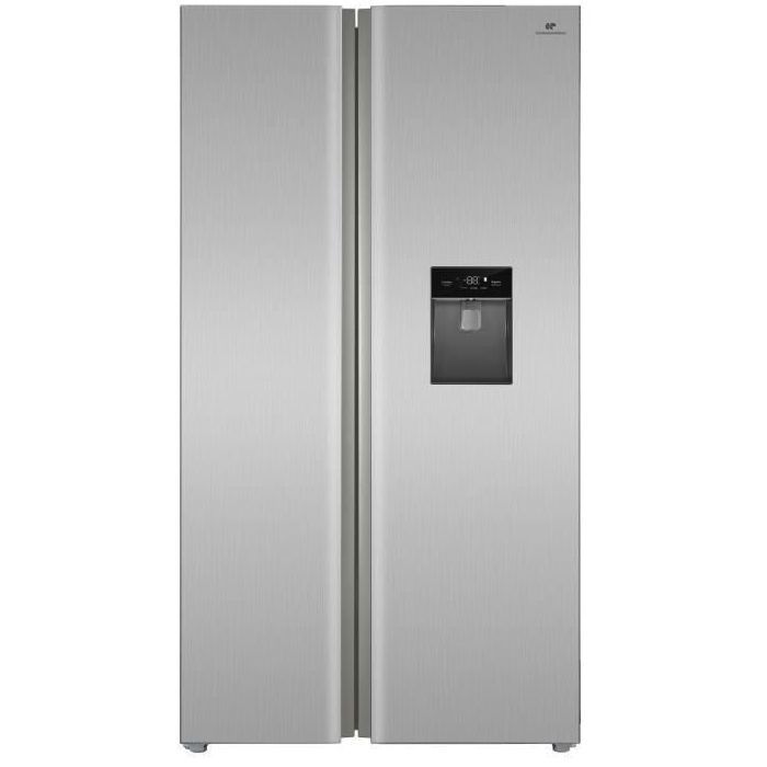 Réfrigérateur américain - CONTINENTAL EDISON - CERA505NFIXD - 503 L - Total No Frost (Sans givre) - Classe D - L92 x H177 cm - Inox