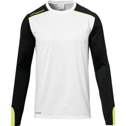 Maillot de gardien de but Tower à manches longues Blanc/noir/jaune Flu Uhlsport