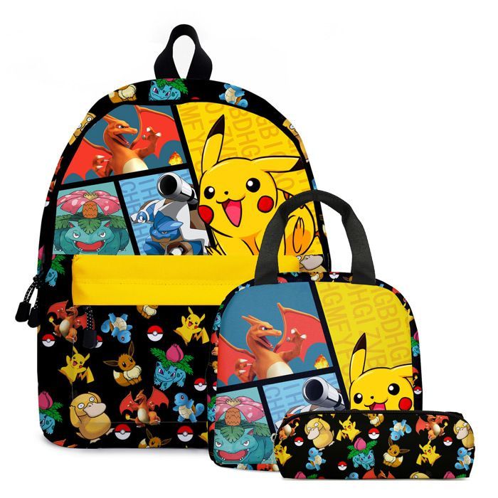 Conjunto de mochila infantil de 3 piezas: fiambrera y estuche para lápices, 40x30x17cm