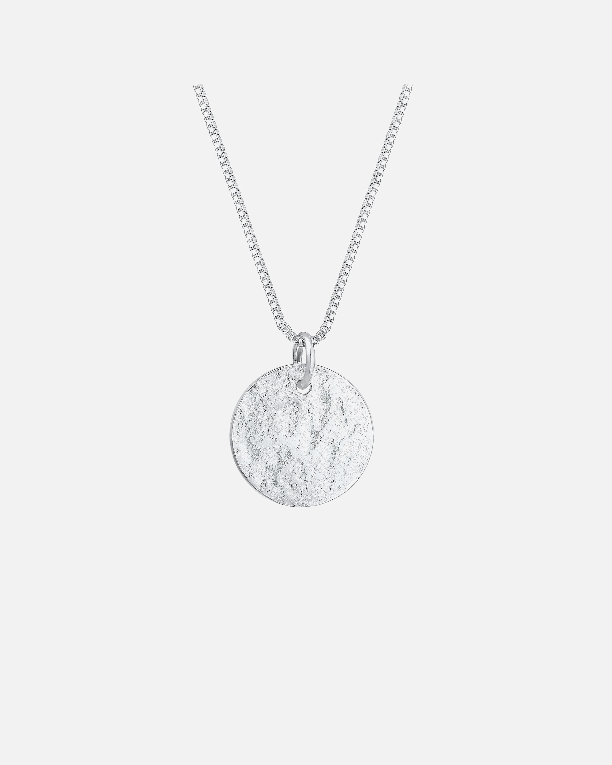 Elli Femmes Pendentif Plaquette Martelé en Argent Sterling 925