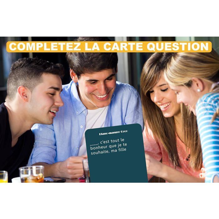 Jogo de tabuleiro para adultos - ZUUKO - 600 cartas - Humor - 3 a 10 jogadores - Azul marinho - 20,5 x 9,4 x 5,9 cm - Francês