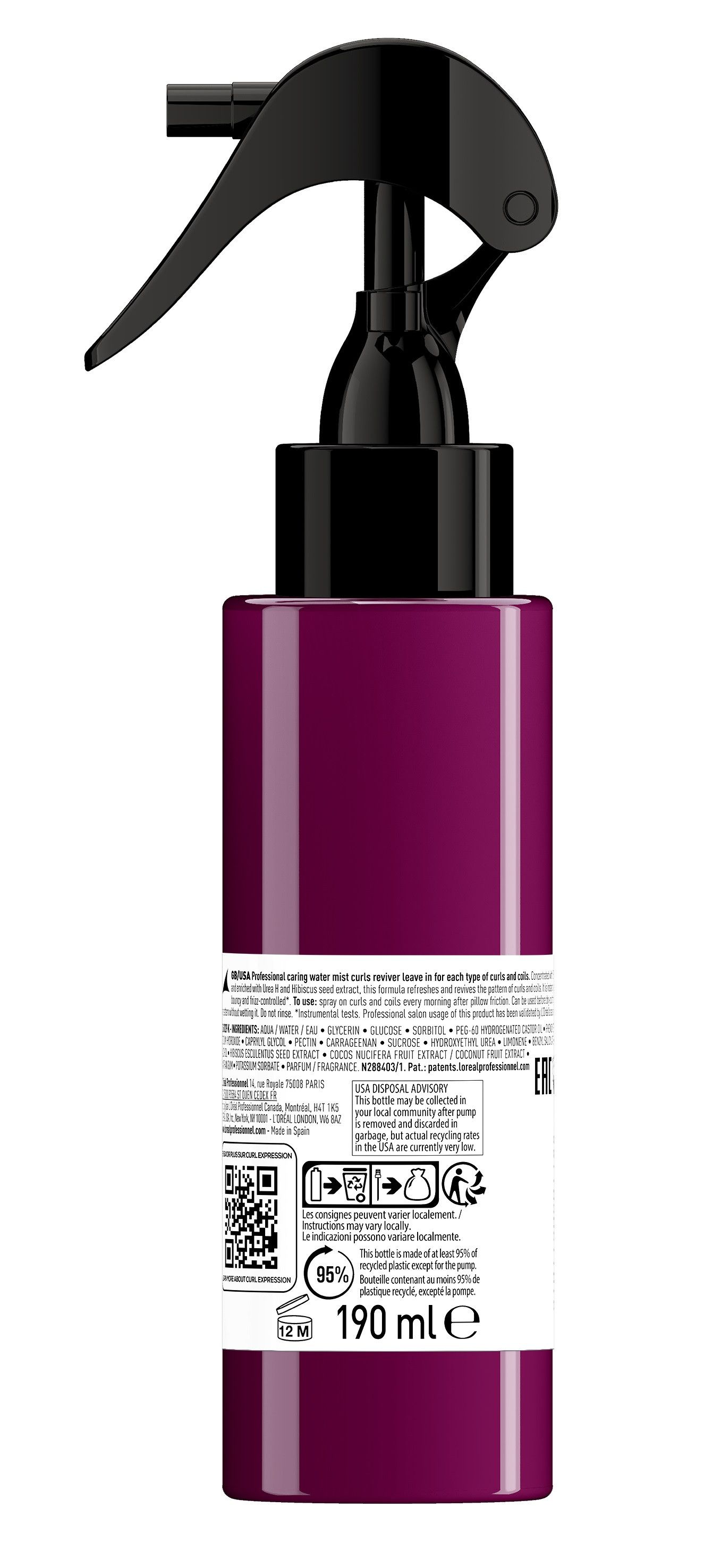 Curl Expression Revitalizujúca voda na kučery Stylingová voda