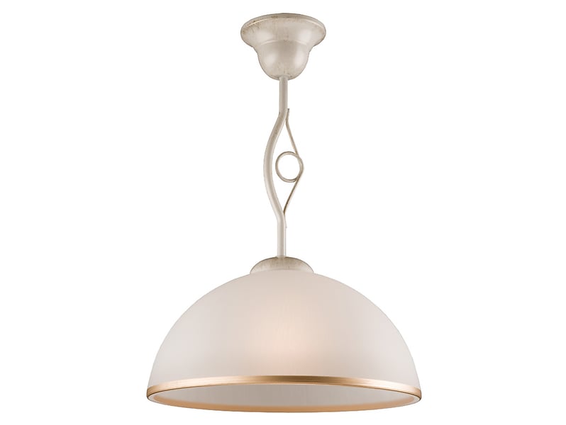 Lampa wisząca Retro szklana biała