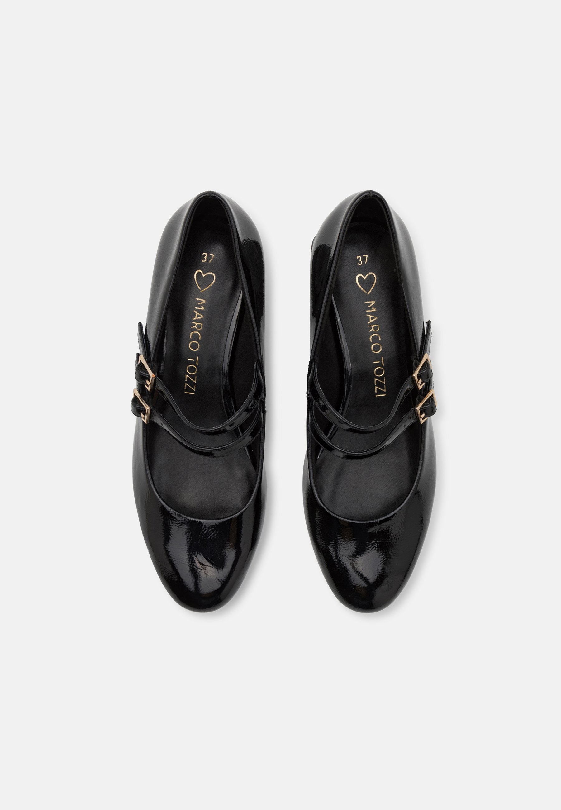 Ballerines à bride cheville Marco Tozzi - noires