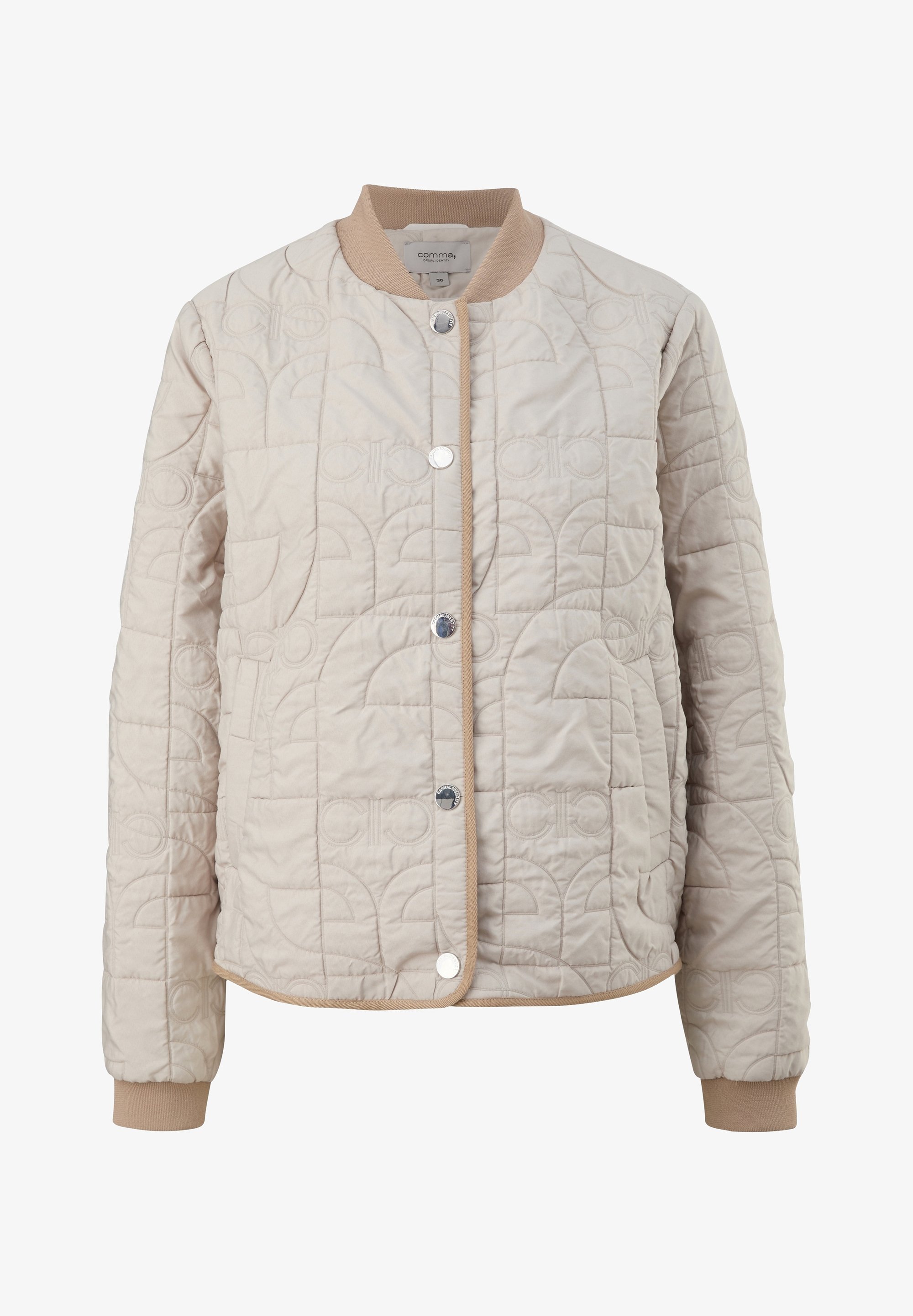 Veste bomber décontractée à virgule - sable