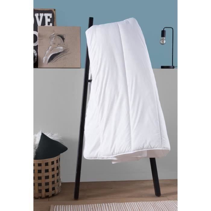 Juego de edredón DODO Warm Anti-Dust Ate 140x200 cm + 1 almohada 60x60 cm - Splendor - Relleno 100% Volupt'air 350gr/m² - Blanco
