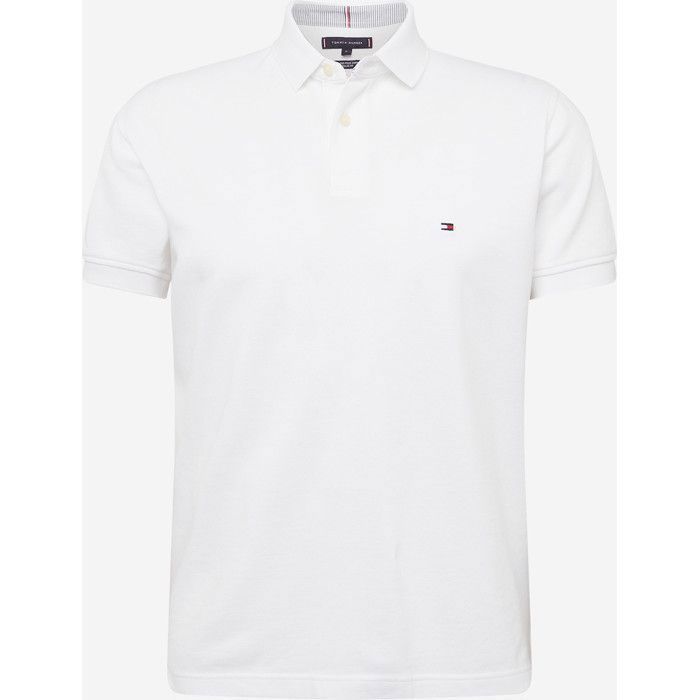Tommy Hilfiger Men's White Regular Fit Short Sleeve Polo Shirt