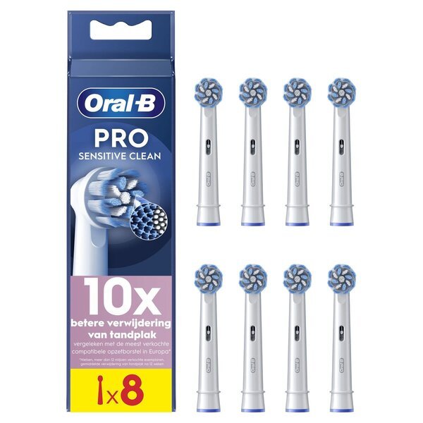 Oral-B Pro Sensitive Clean Opzetborstels<br>wit, 8 št