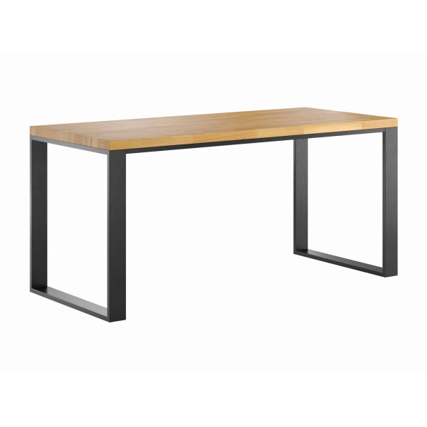 Biurko dębowe drewno metal do pracy loft 160x70