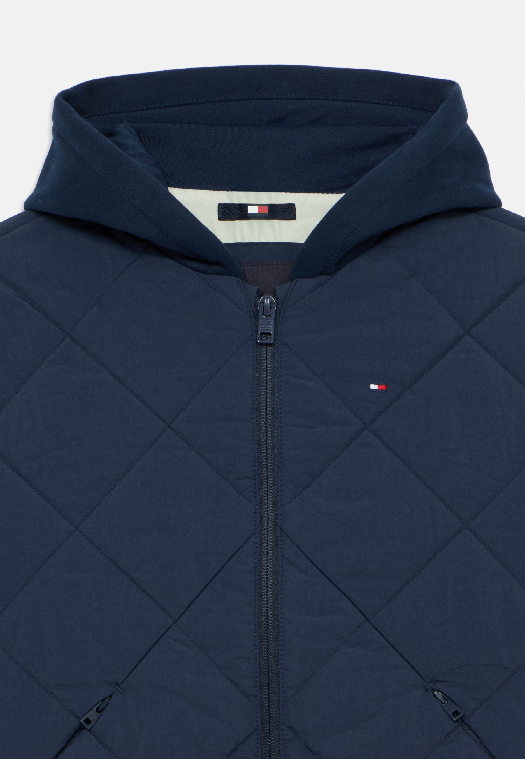 Tommy Hilfiger MIX MEDIA GEWATTEERDE JAS - Lichte jas - donker nachtblauw