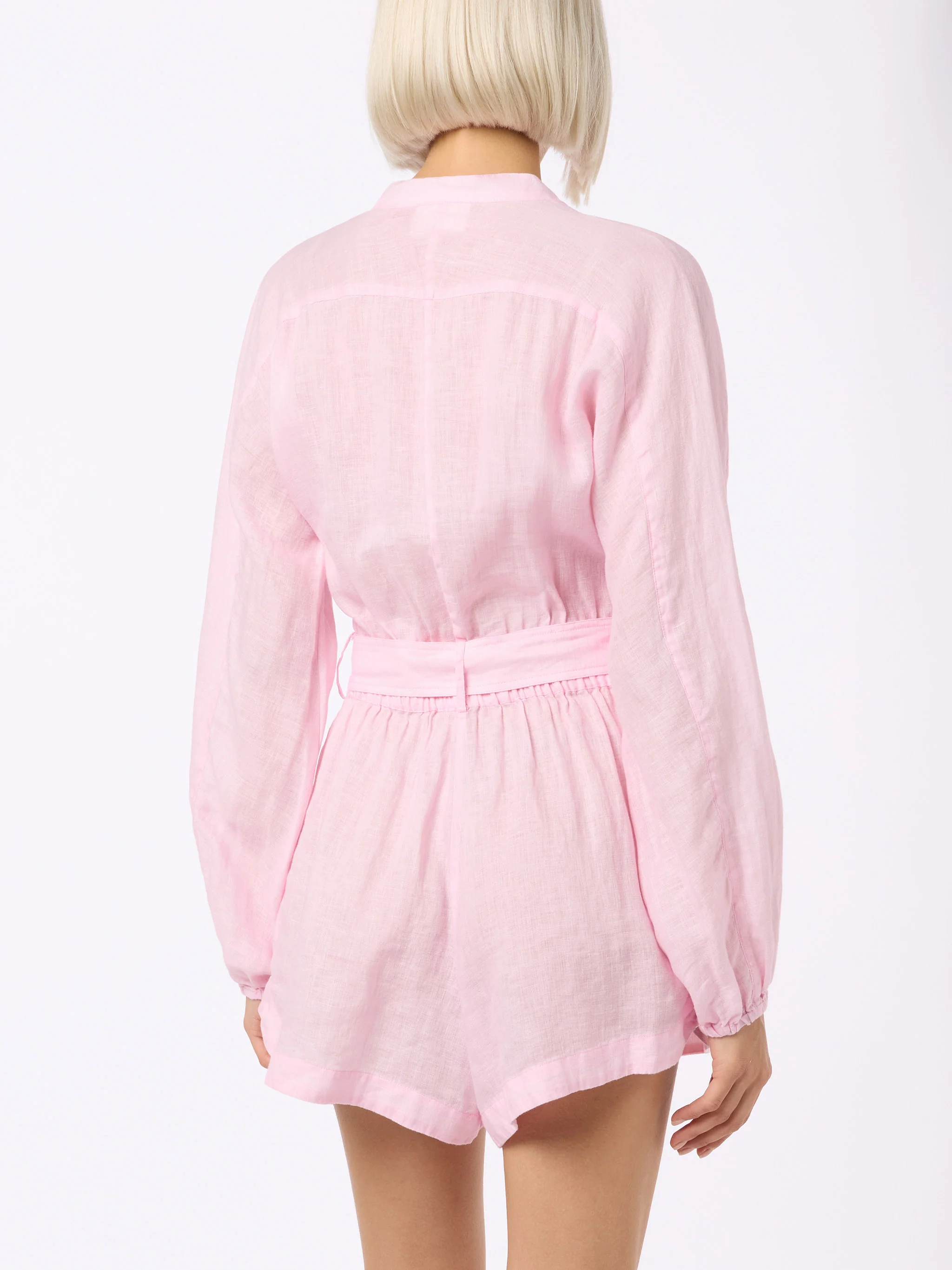 Hanniel Pink Hør Jumpsuit til Kvinder