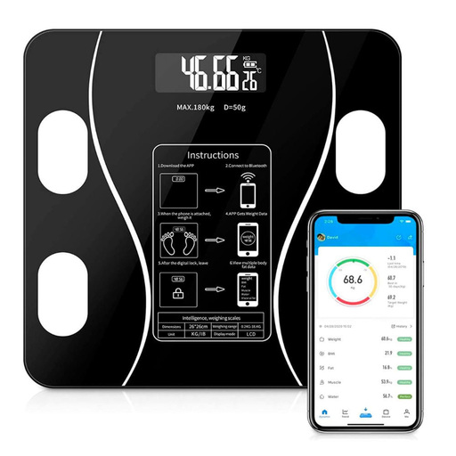 Inteligentná digitálna váha s Bluetooth a 12 meraniami