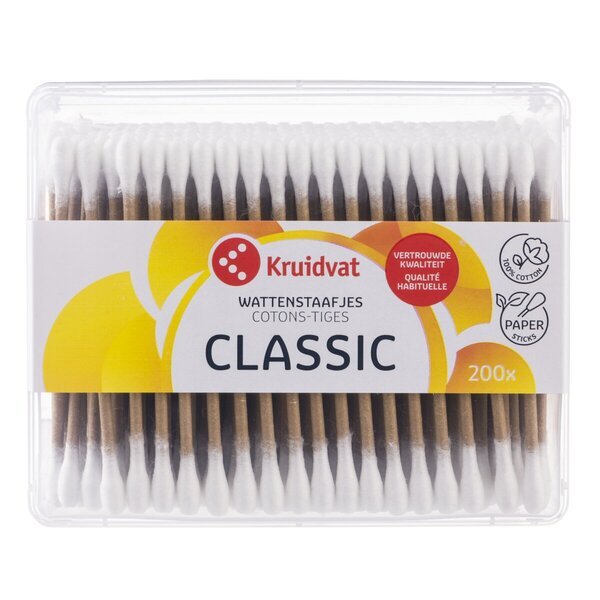 Vatové tyčinky Kruidvat zo 100 % bavlny<br>200 kusov