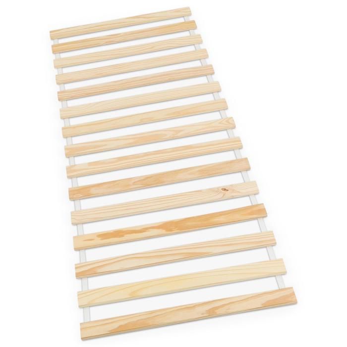 70x140 cm Massivholz-Bettgestell mit 11 Latten, rahmenlos, für ein Einzelkinderbett