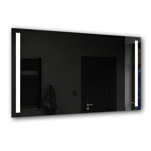 Lustro łazienkowe podświetlane LED na baterie 70x50cm na wymiar   kołyska