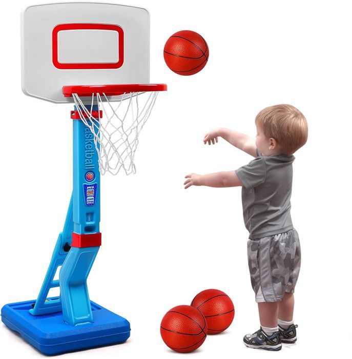 Panier Basket Enfant pour Intérieur Extérieur,Hauteur Réglable De 70-138cm,Portable Panier De Basket Idéal pour Les Enfants 3-8 Ans