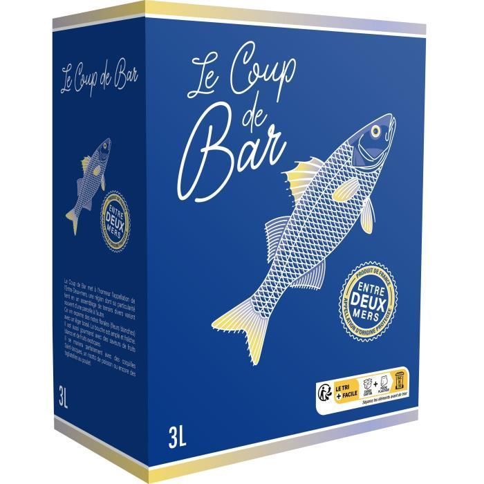 Bag in Box 3 litres Le Coup de Bar Entre Deux Mers - Vin blanc de Bordeaux