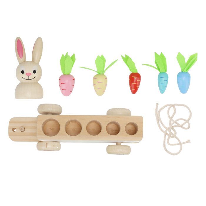 Jouet éducatif en bois robuste pour bébé, voiture assortie, radis, pour la maison
