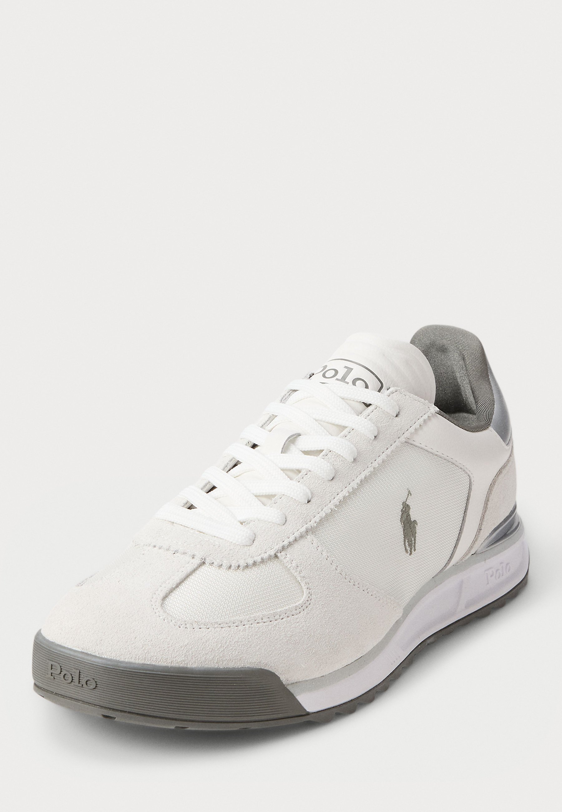 Polo Ralph Lauren VARICK SUEDE & OXFORD SNEAKER UNISEX - Sneakers - wit/grijs/zilver