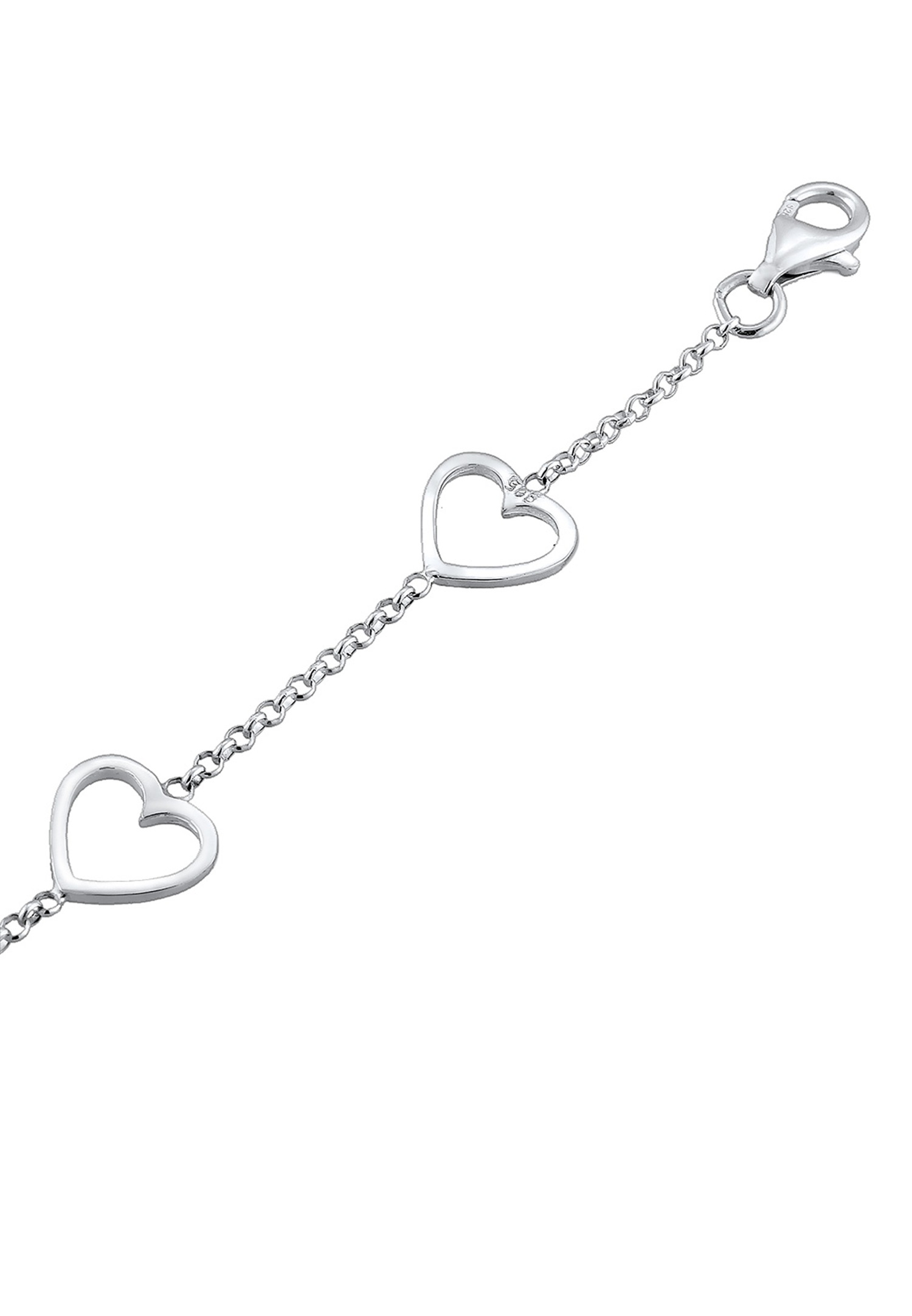 Elli Herz Liebe Cut-Out Basic Trend Romantik 925 Silber