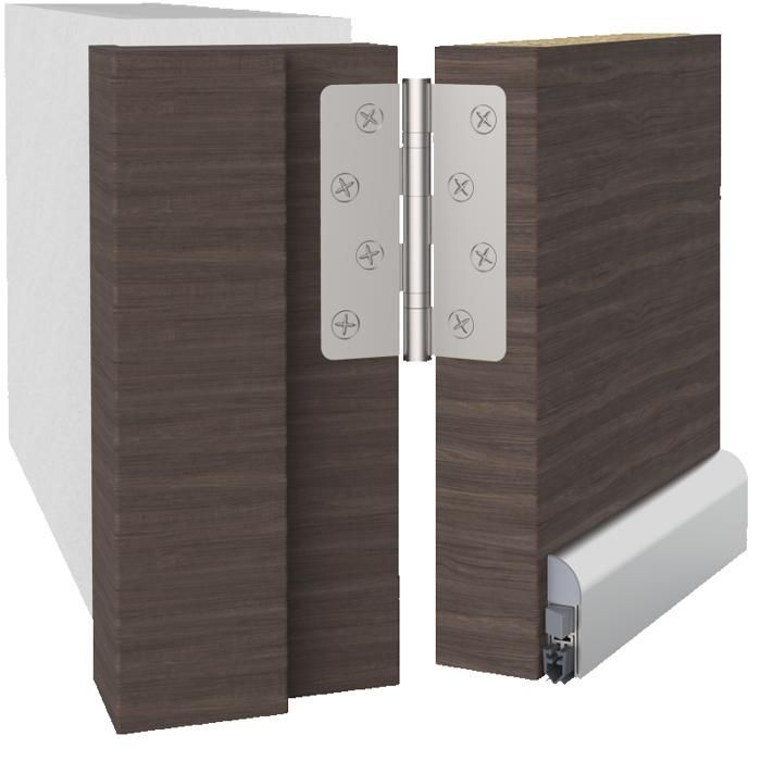 Plinthe porte – Thermique et acoustique  En applique – Recoupable  En aluminium  Blanc 830mm
