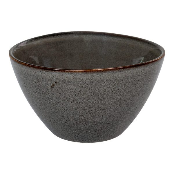 Zestaw 4 MISKI Selma brązowoszare CERAMICZNE rustykalne