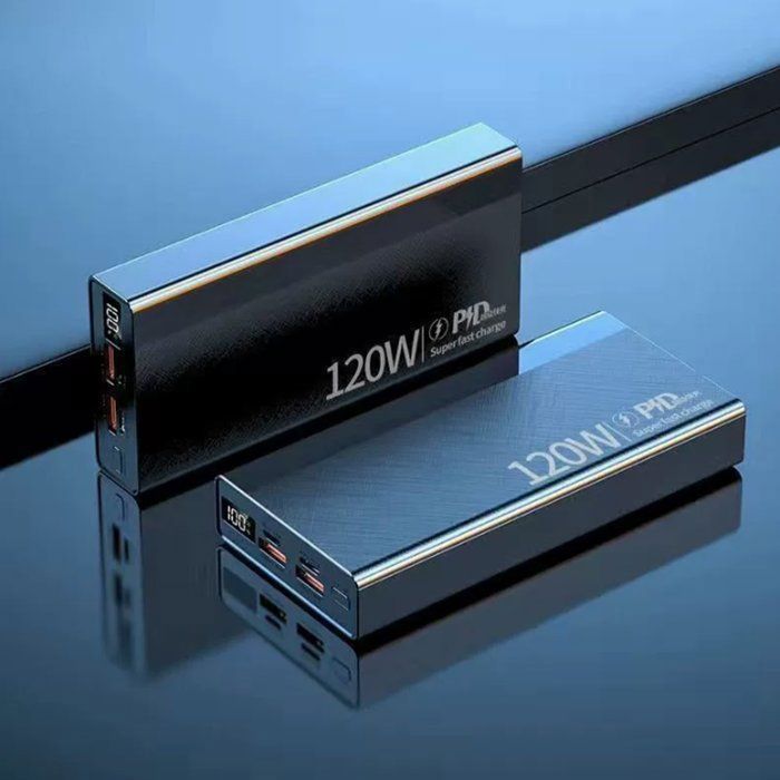 50000mAh External Battery, Portable Power Bank with LED Screen, 2 USB Outputs & 1 USB-C Output, for Smartphones, iPhones, Tablets