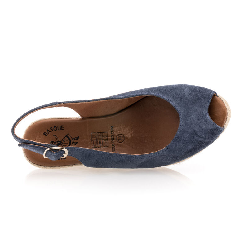 Blå espadriller med tausåler til dame