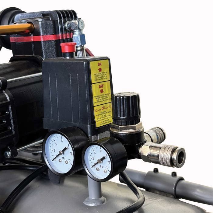 Compresor de aire horizontal silencioso de 100 litros y 4 HP