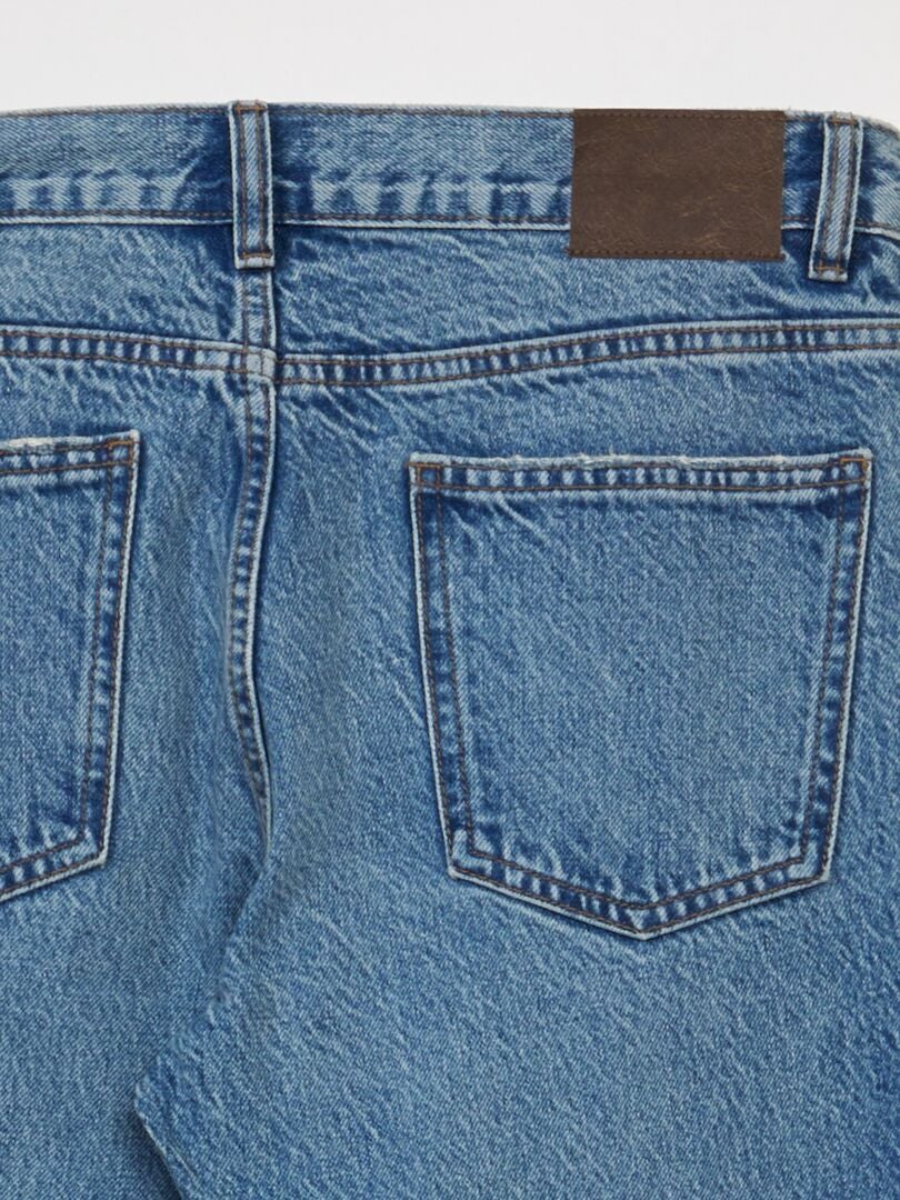 Calça jeans reta - Azul