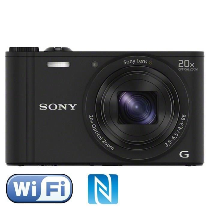Cámara compacta SONY DSC-WX350 - Sensor CMOS de 18 MP, zoom de 20x - Negra