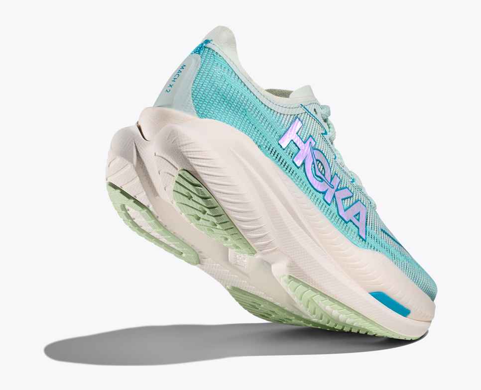 HOKA Mach X 2 Fondant à neige / Étincelle bleue