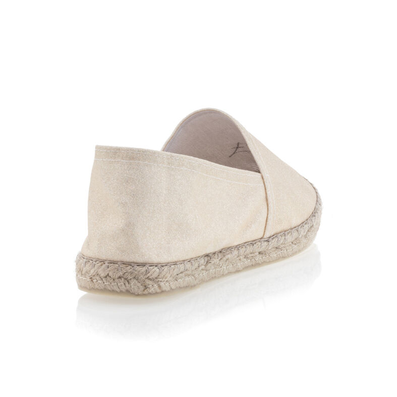 Beige Espadrilles für Damen mit Seilsohlen