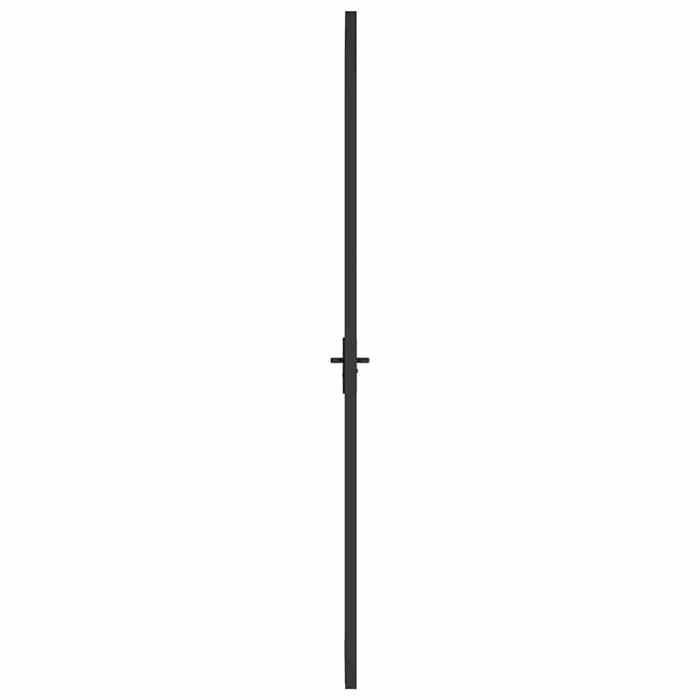 Porte intérieure-Portes d'entrée 93x201,5 cm Noir Verre ESG et aluminium 242522