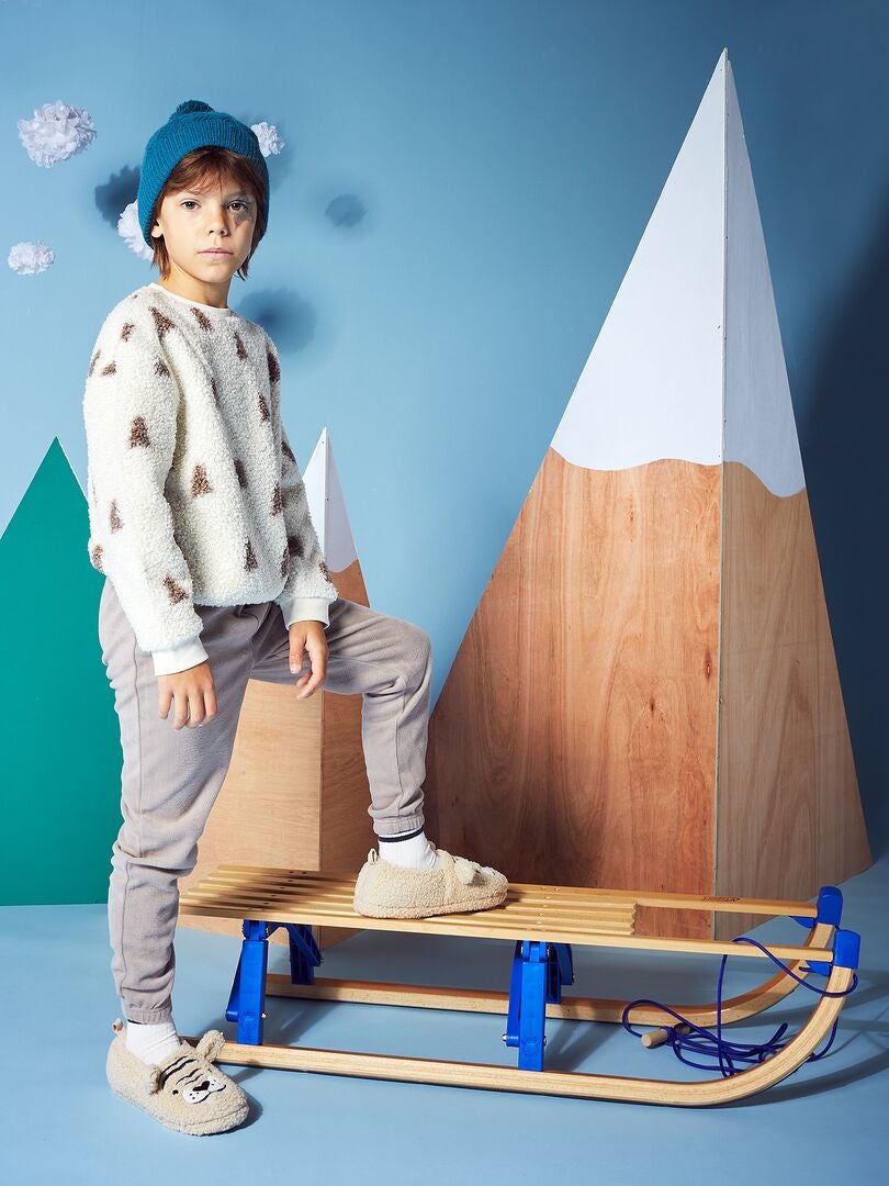2-delt pyjamassæt (sweatshirt + bukser) - BEIGE