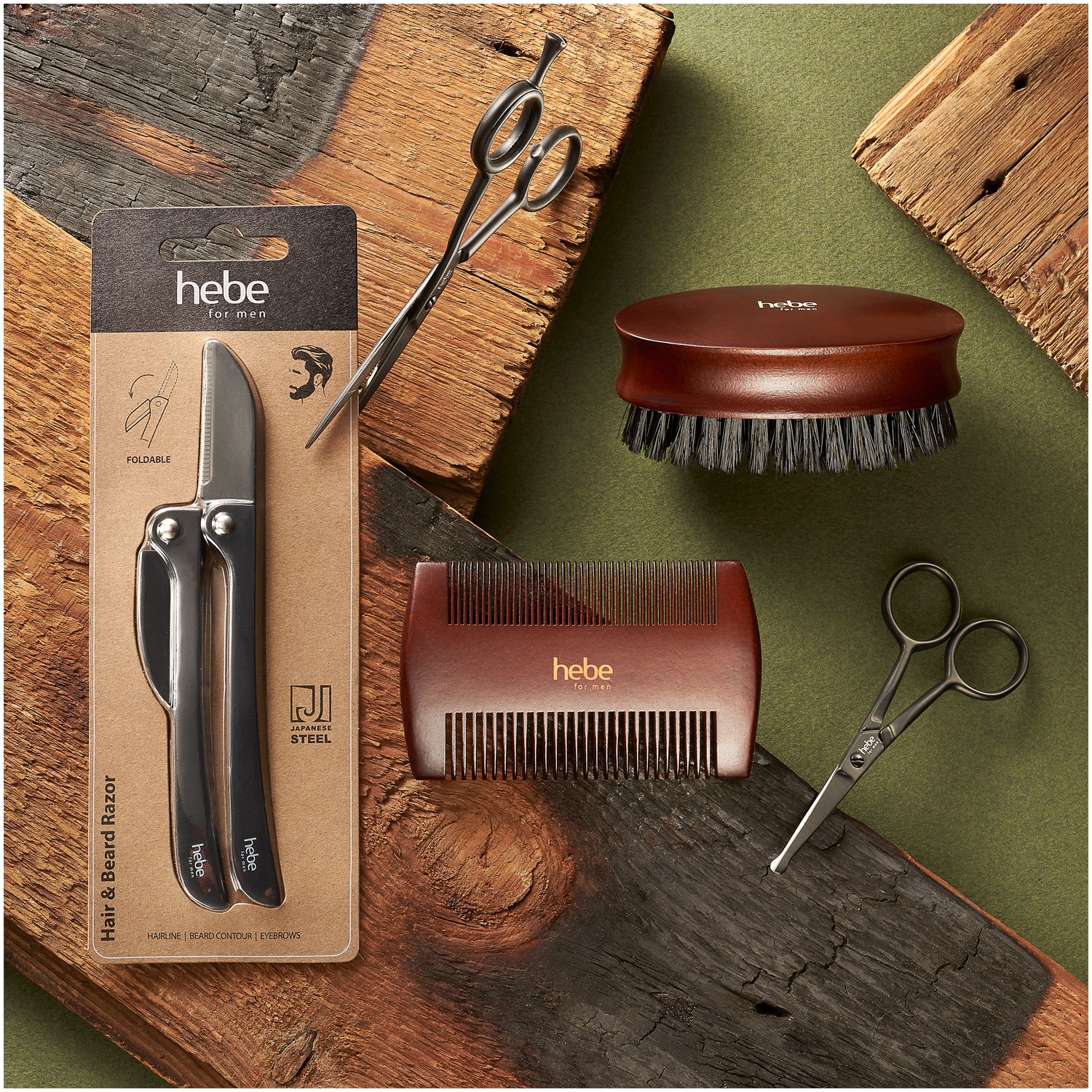 Ciseaux à cheveux et à barbe Hebe pour hommes